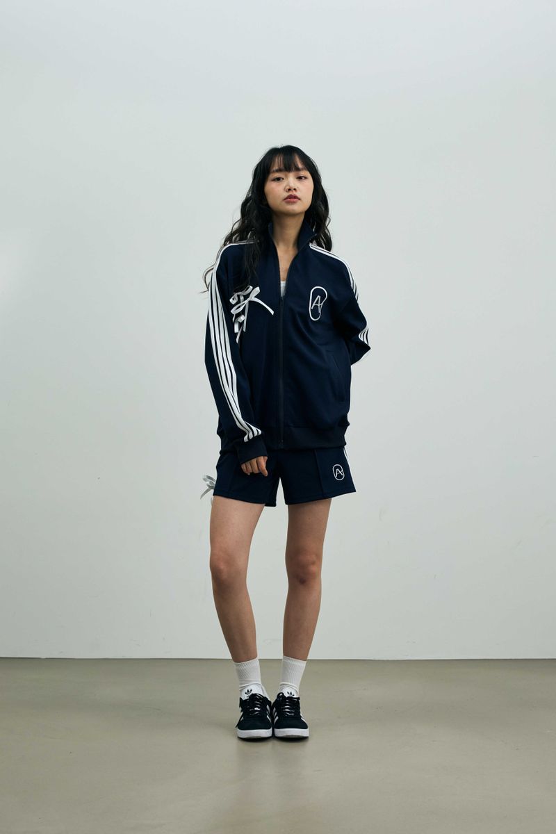A RIBBON TRACK TOP / NAVY