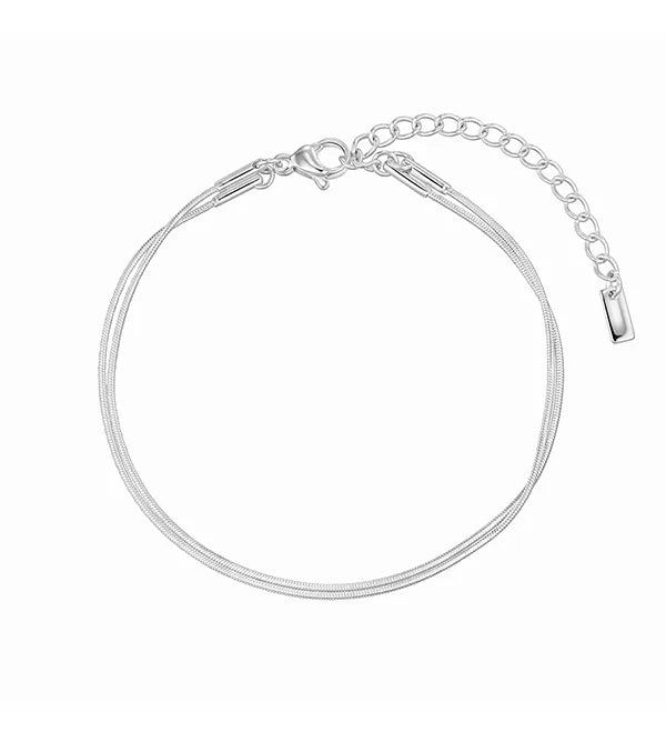 double snake chain bracelet