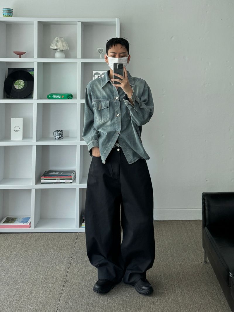 OW Washed Pocket Denim Shirt (2C)