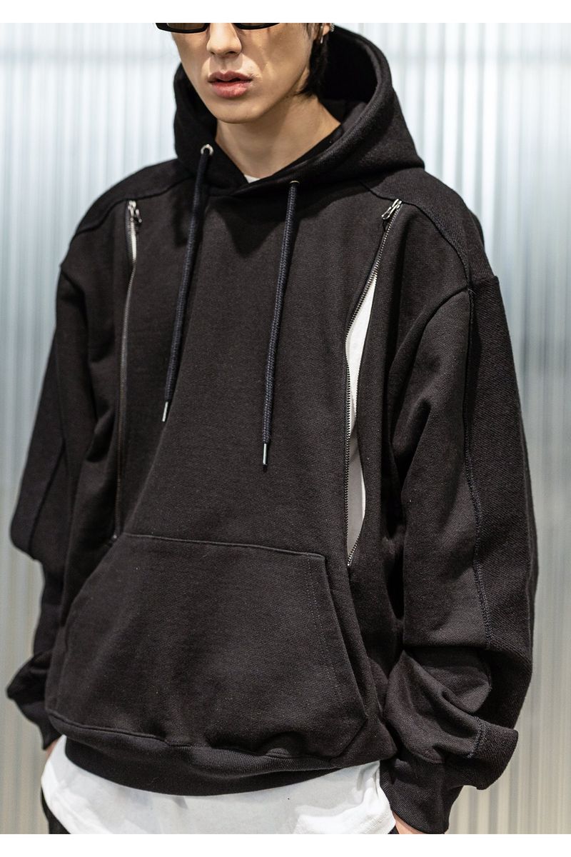 REVERSE INCISON OPEN HOODY