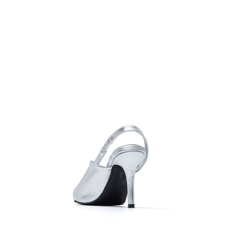 Stiletto Sling-Back Sandal Heel(Silver)
