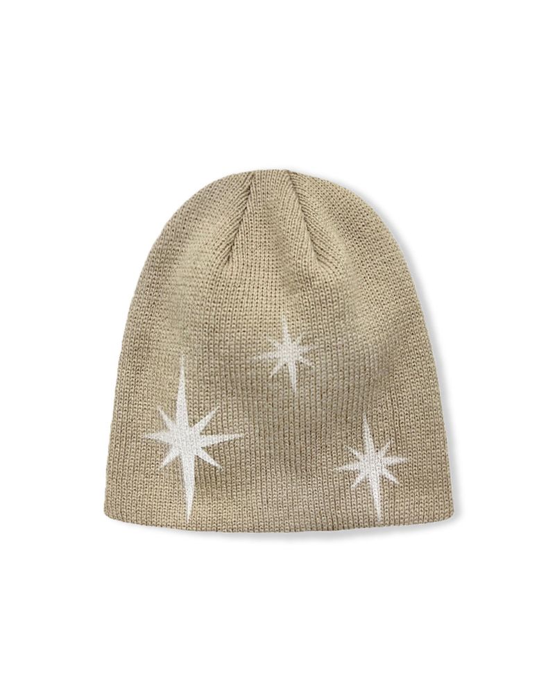 Y2K Star Logo Embroidered Short Beanie