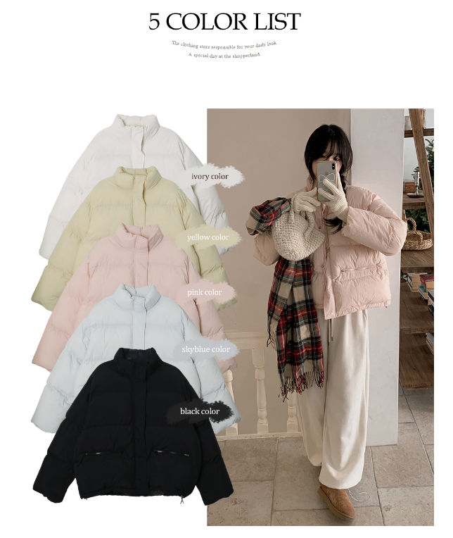 SHOPPERLAND(ショッパーランド)の「#パステルウェロンショートパッドジャンパー (5color)(ジャケット/アウター)」