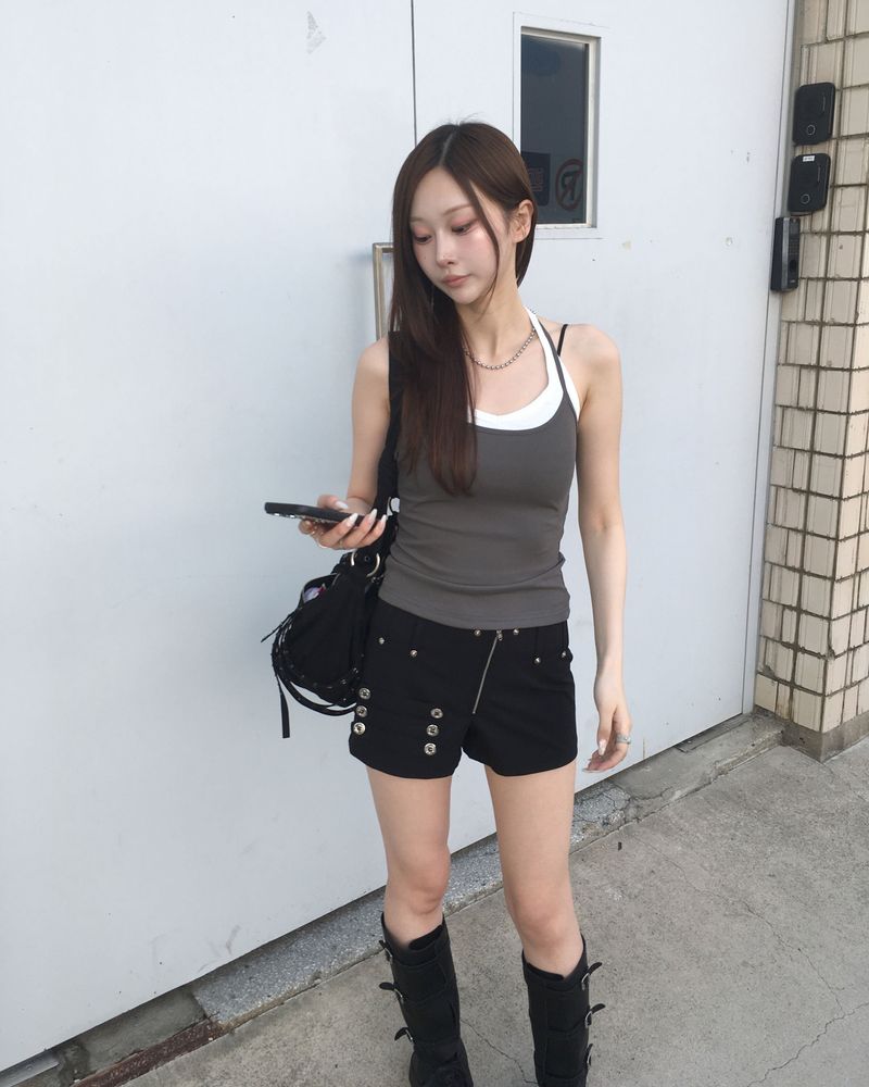 Leon zipper shorts
