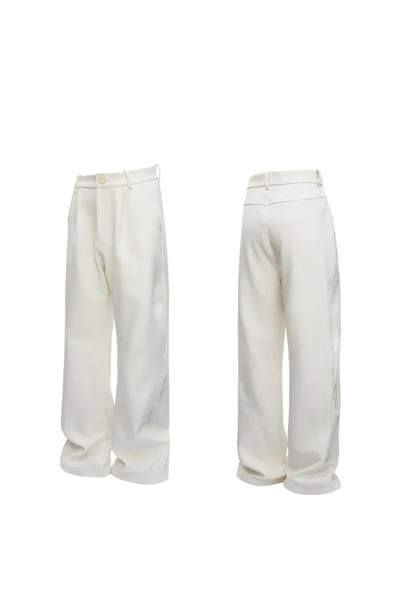 Wide Leg Panel Trousers