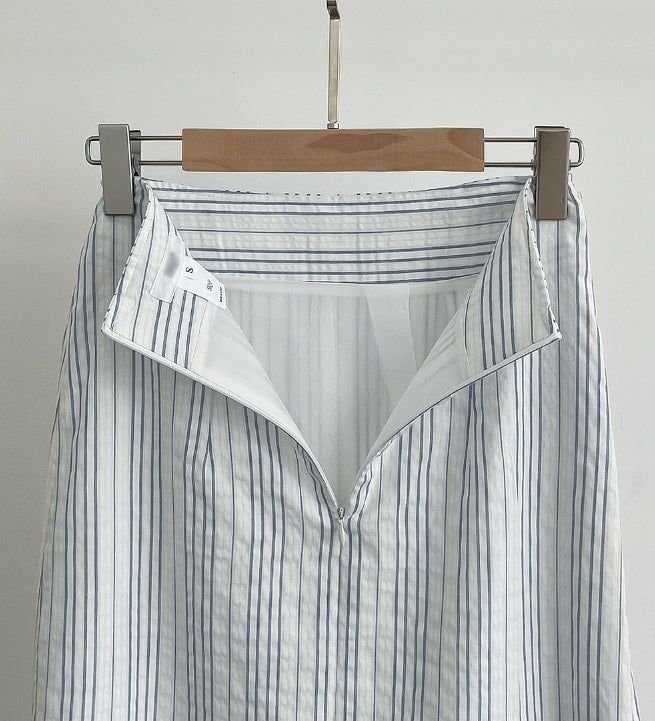 Neo Stripe Wrap Long Skirt