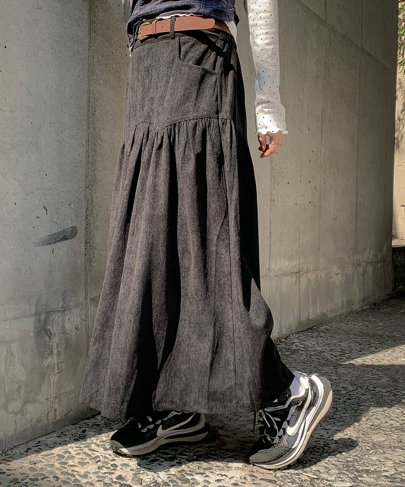 corduroy long skirt