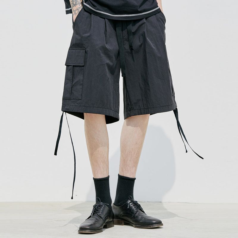 SCULPIN NYLON CARGO BANDING PANTS BLACK