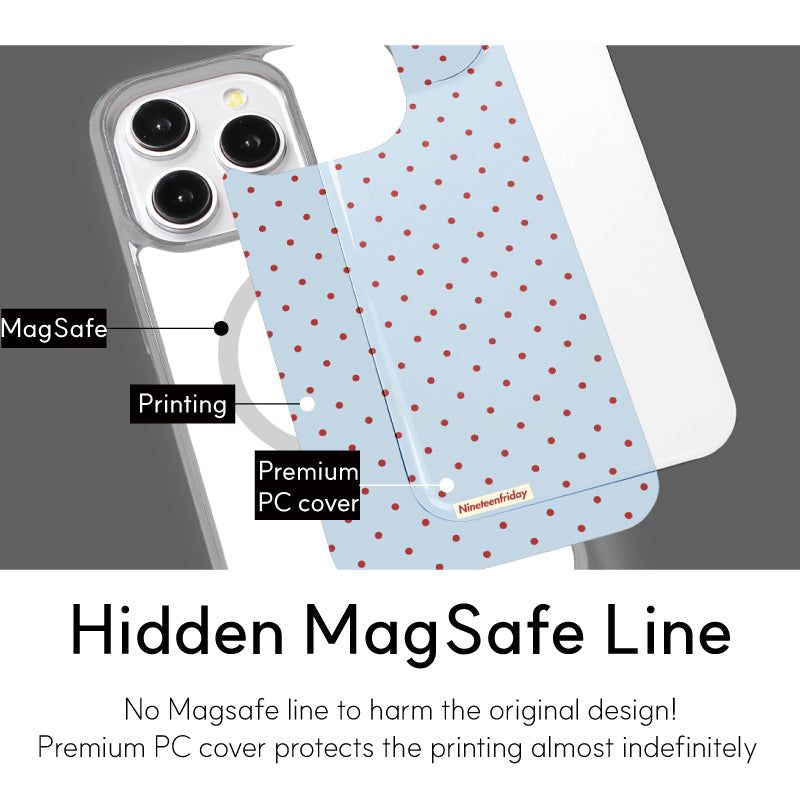 3D TOMATO DOT PATTERN SILVER iPhone MAGSAFE Phone Case