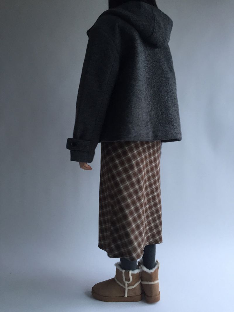 Tencel Vintage Checkered Skirt