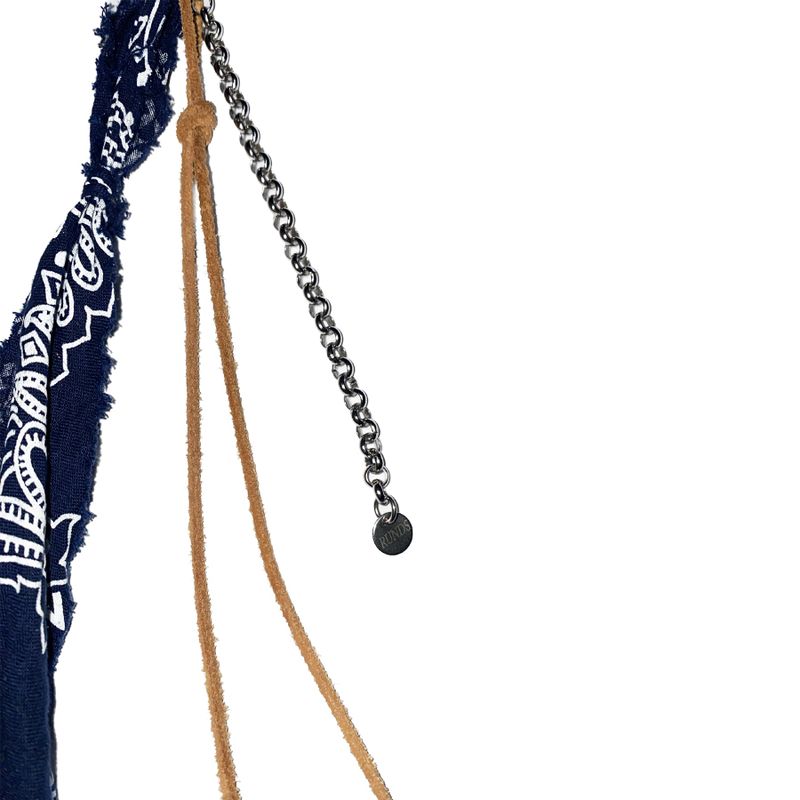 bandana ribbon keyring (navy)