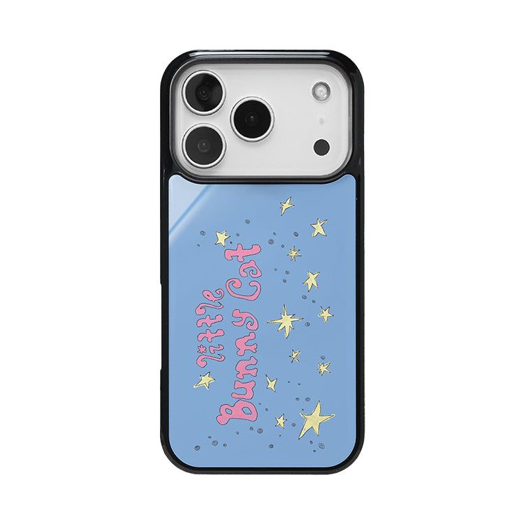 リトルバニーキャット ガラスバンパーケース ( Blue )
