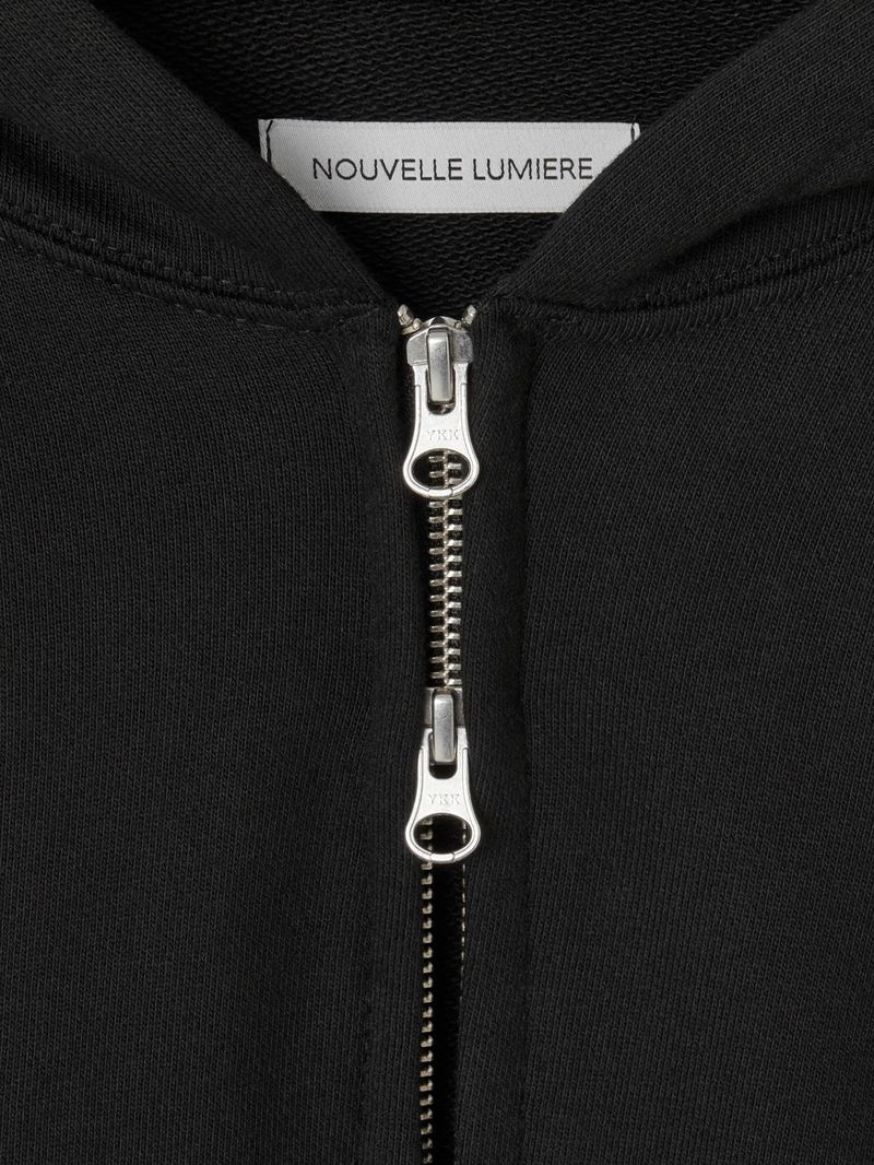 Asel Hooded zip-up Black