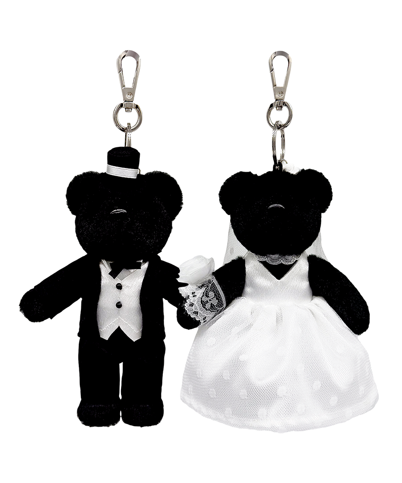 Wedding Couple Keyring Set [BLACK]
