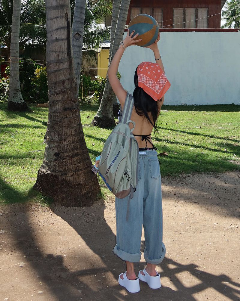 Mint Color Pocket Daily Backpack