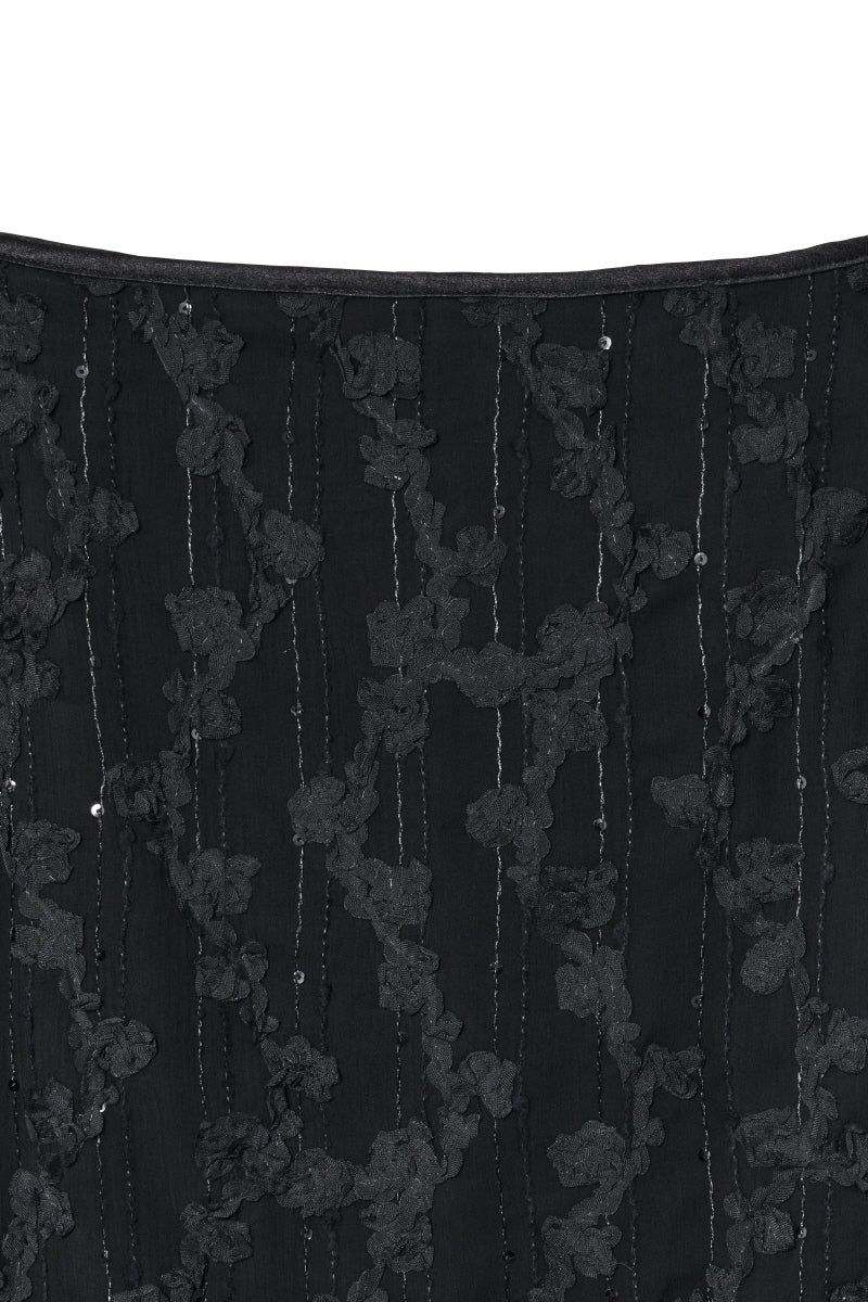 rose skirt (black)