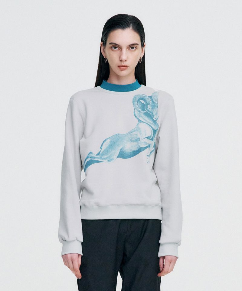 Double Rib Sweatshirt - Dall Sheep _ GREY
