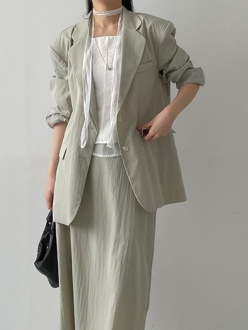 [Scarf SET] Liber Frill Sleeveless Blouse