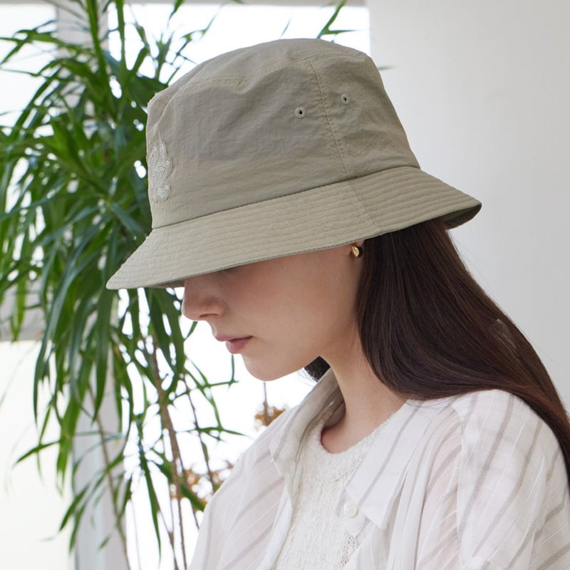 Flow VZ Nylon Stitch Patch Bucket Hat Khaki