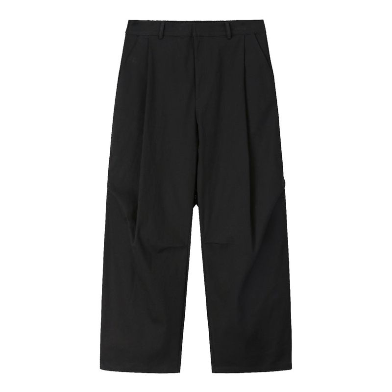 X Strap Wide Pants - BLACK
