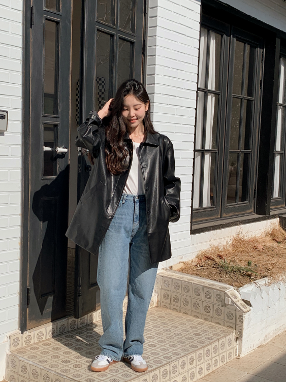 [SHOPPERMADE] Trend Washed Wide Denim Pants