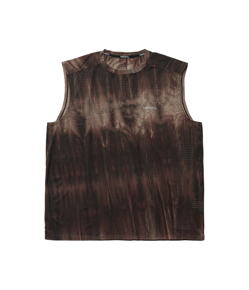 negative split club（ネガティブスプリットクラブ）の「Air Vent Tie-Dye Racing Singlet (Brown)（Tops）」