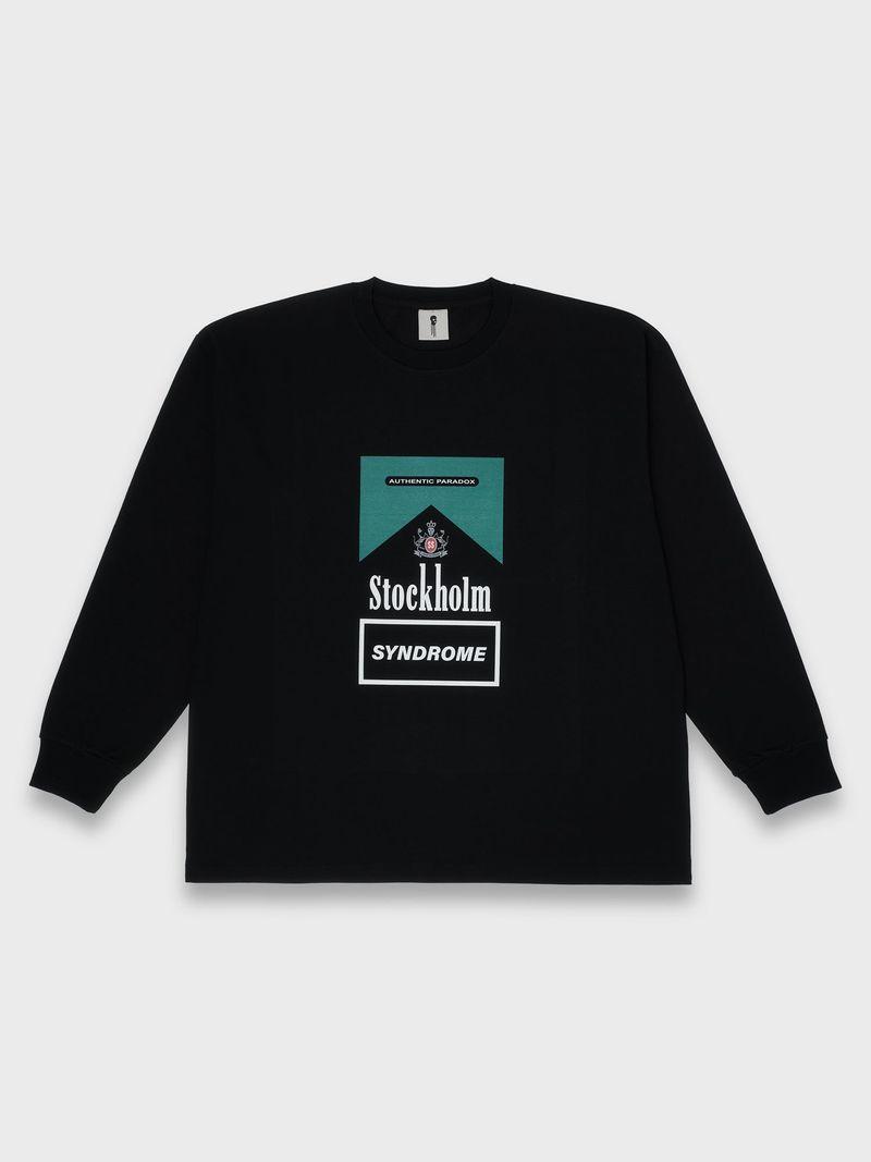 stockholm syndrome（ストックホルムシンドローム）の「CIGARETTE LS TEE - BLACK（Tops）」