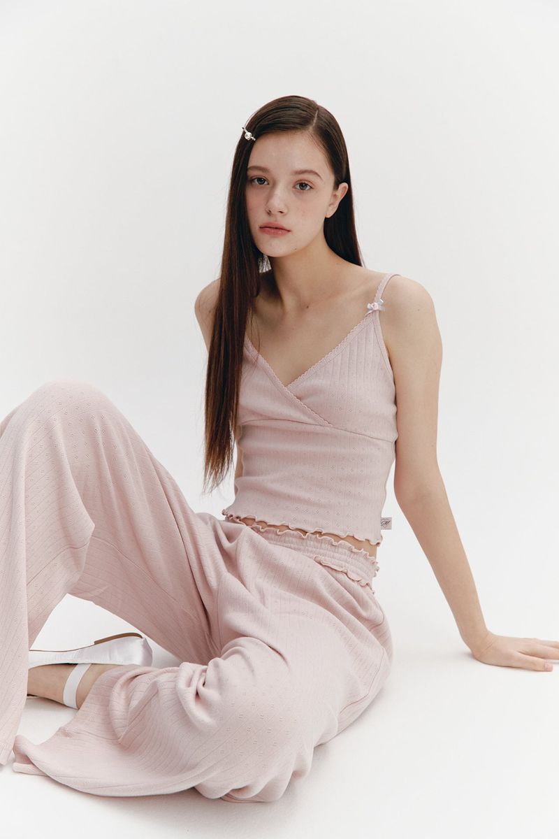 Wave Frill Pants Pink
