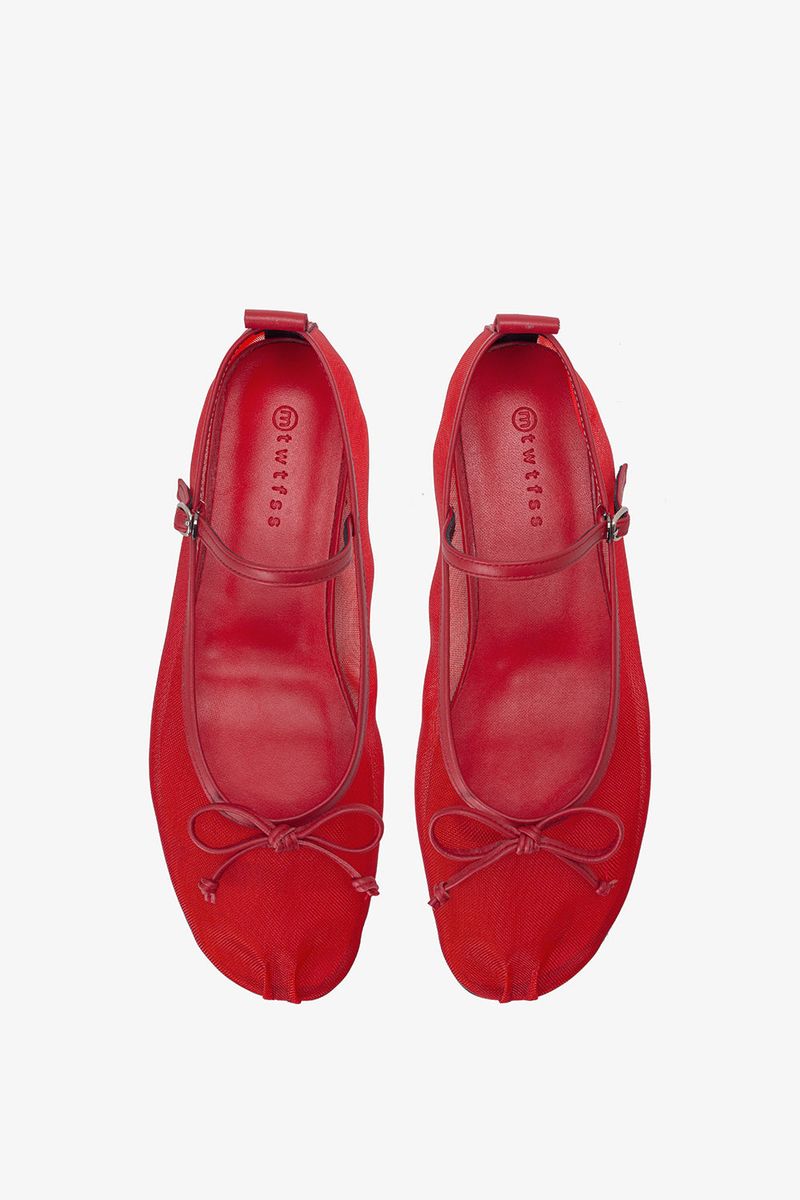 PINTUCK RIBBON FLAT IN RED