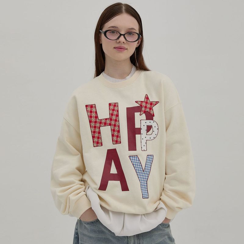 WaiKei（ワイケイ）の「HAPPY Patchwork Sweatshirt（Tops）」