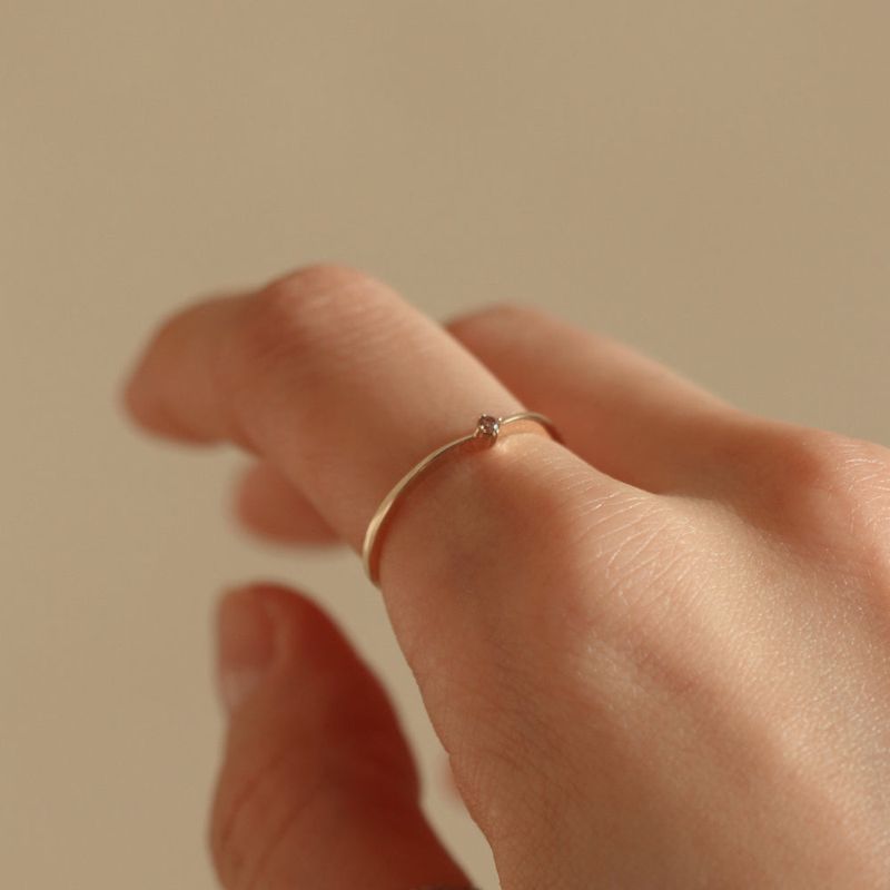 14K gold cognac diamond flow ring