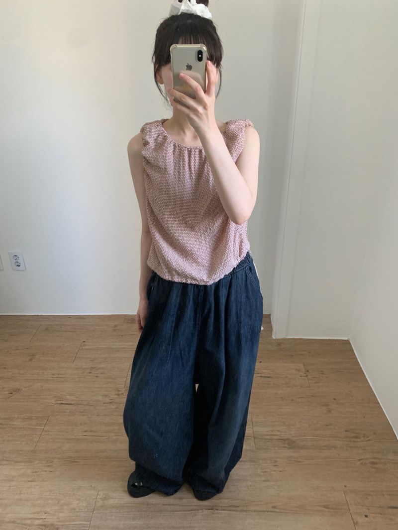 Hooded Balloon Denim Pants (2color)