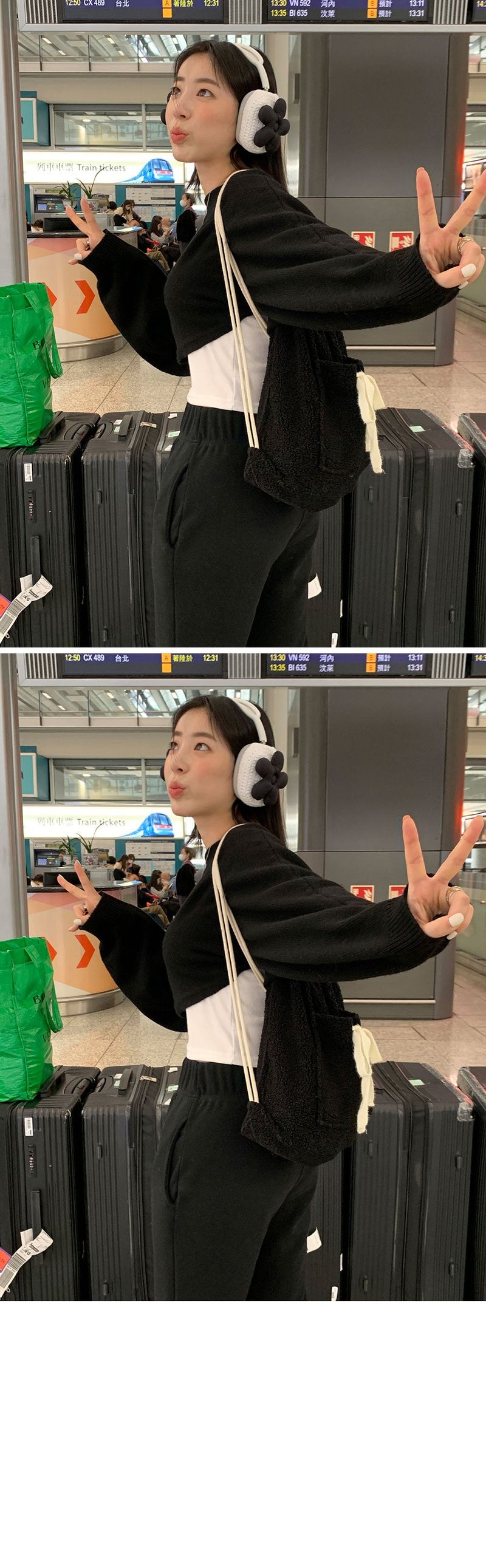 [MADE] Airport long bootcut banding pants -Basic