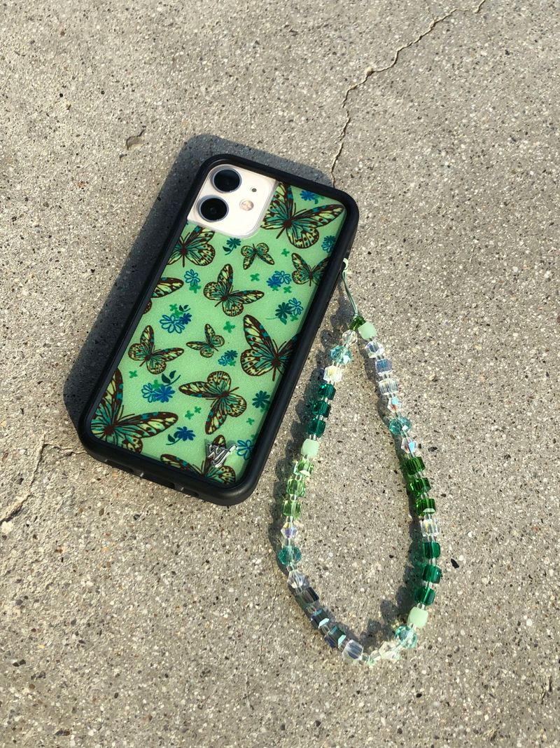 NATURE Green Crystal Phone Strap