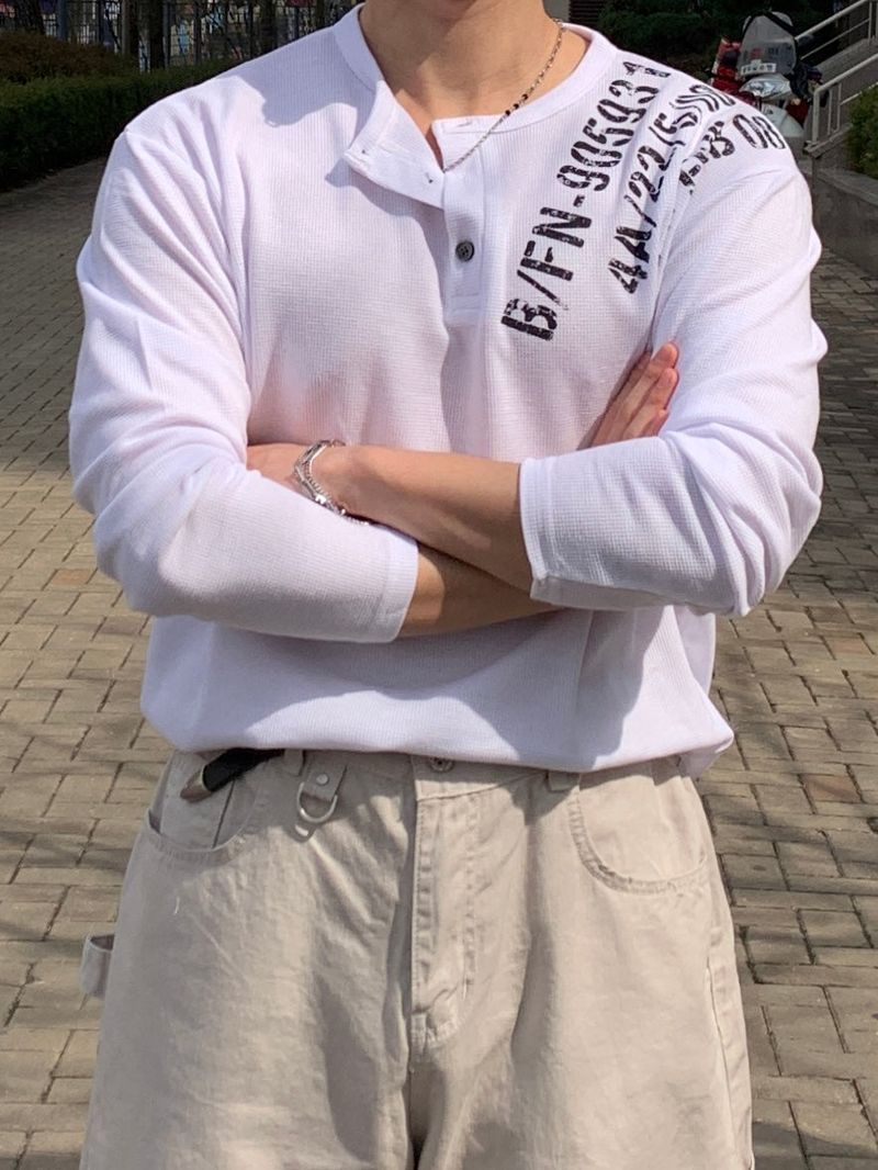 Mensfloor（メンズフロア）の「Gauffre Lot Long Sleeve T-shirt（Tops）」