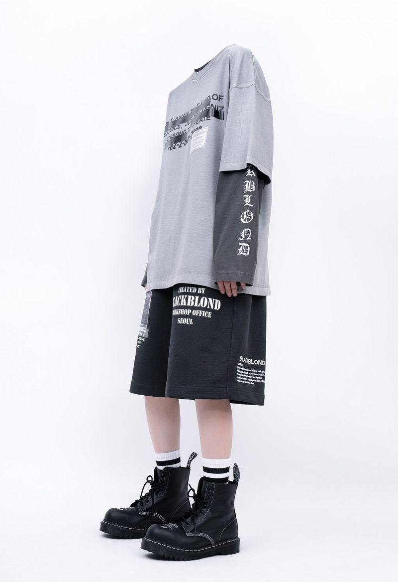 BBD Hidden Slogan Pigment T-Shirt (Gray)