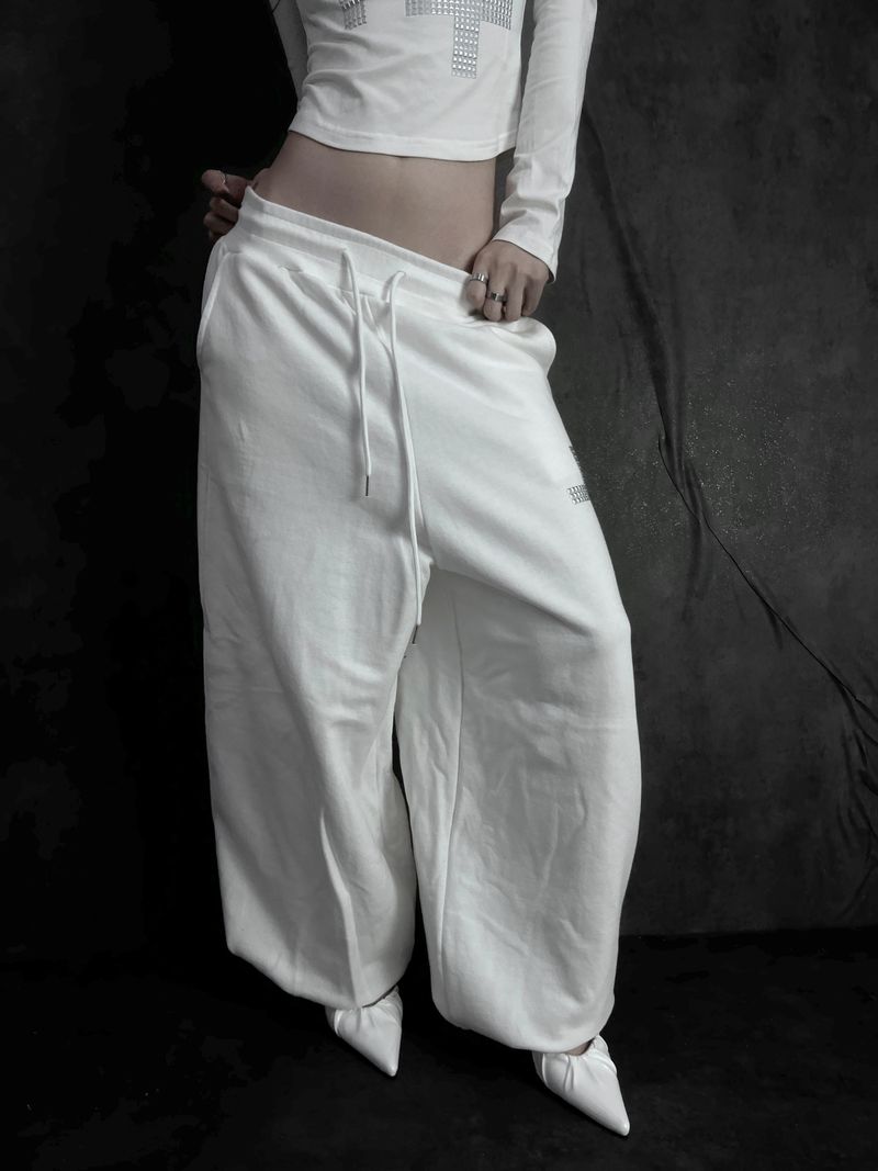 cross square stud pants (2color)