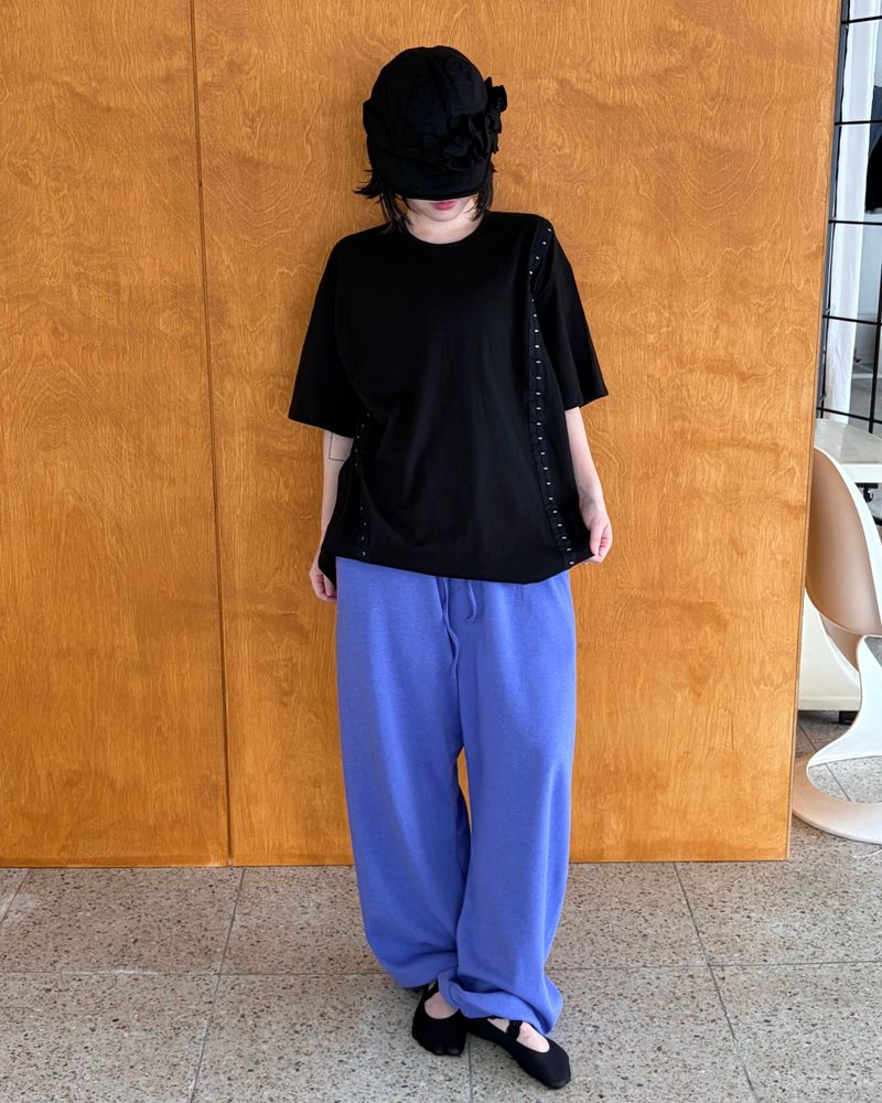サマー ボタン スウェット パンツ(2colors)