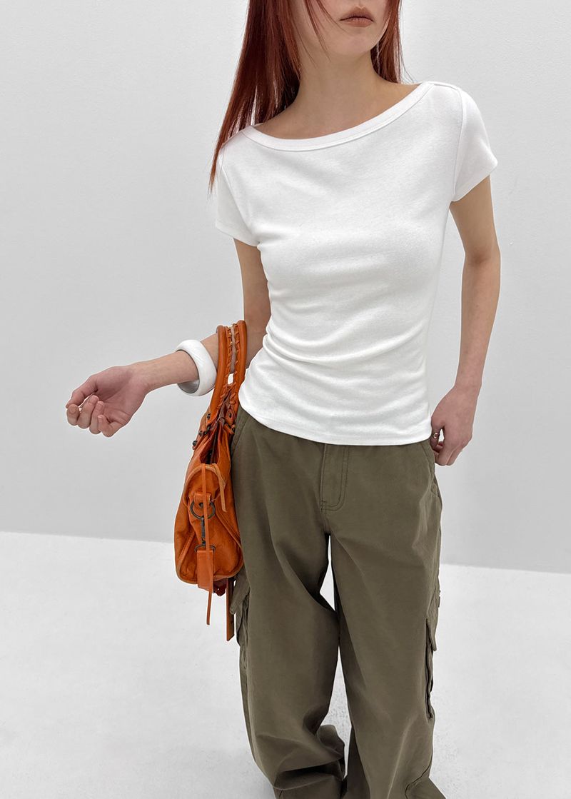 BLACKUP（ブラックアップ）の「[MADE] At Boat-Neck Short-Sleeve Tee（Tops）」