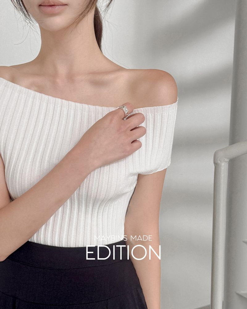 [MADE] Mer off‑shoulder knit