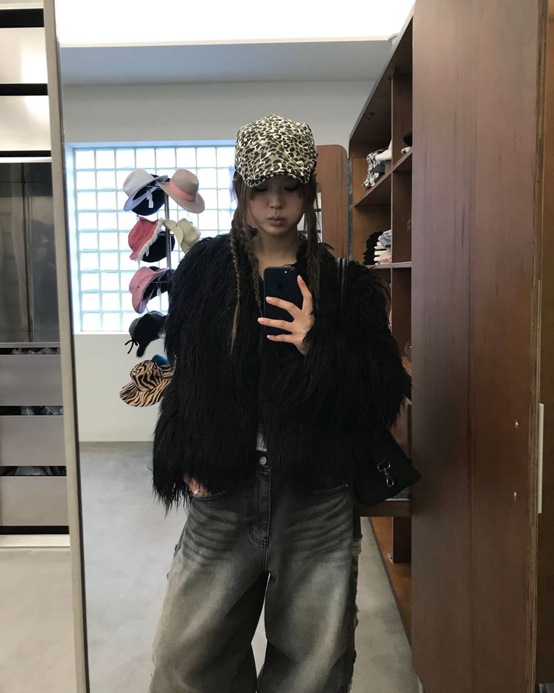 Leopard hunting cap