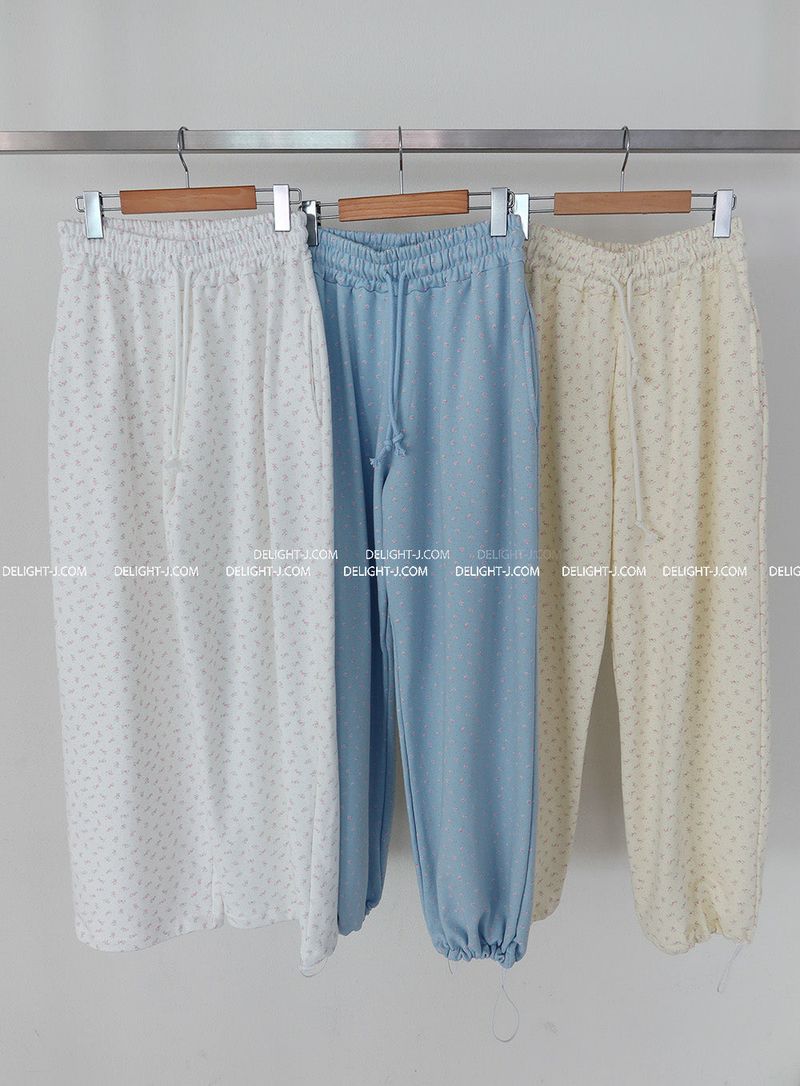 Flower Small Flower Jogger & Wide Pants