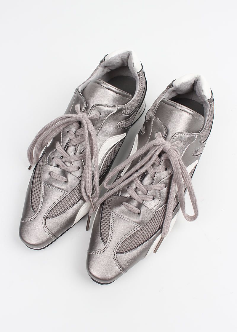 SILVER STILETTO SNEAKERS