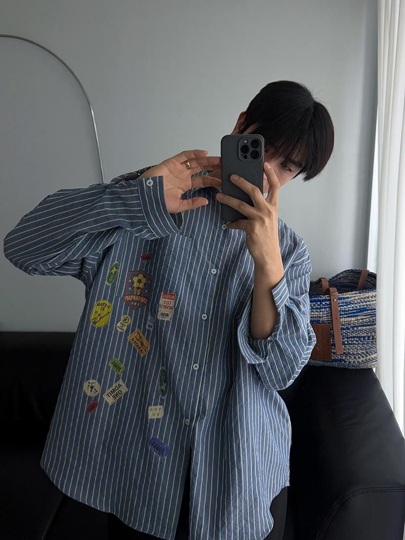 ASCLO Football Club Print Stripe Shirt (3color)