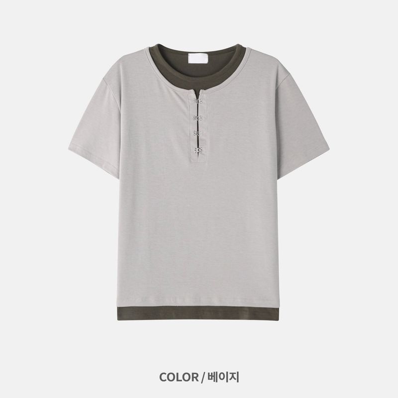 Kenz Buckle Layered Top
