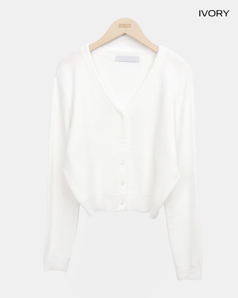 Hunin Basic V-Neck Knit Cardigan