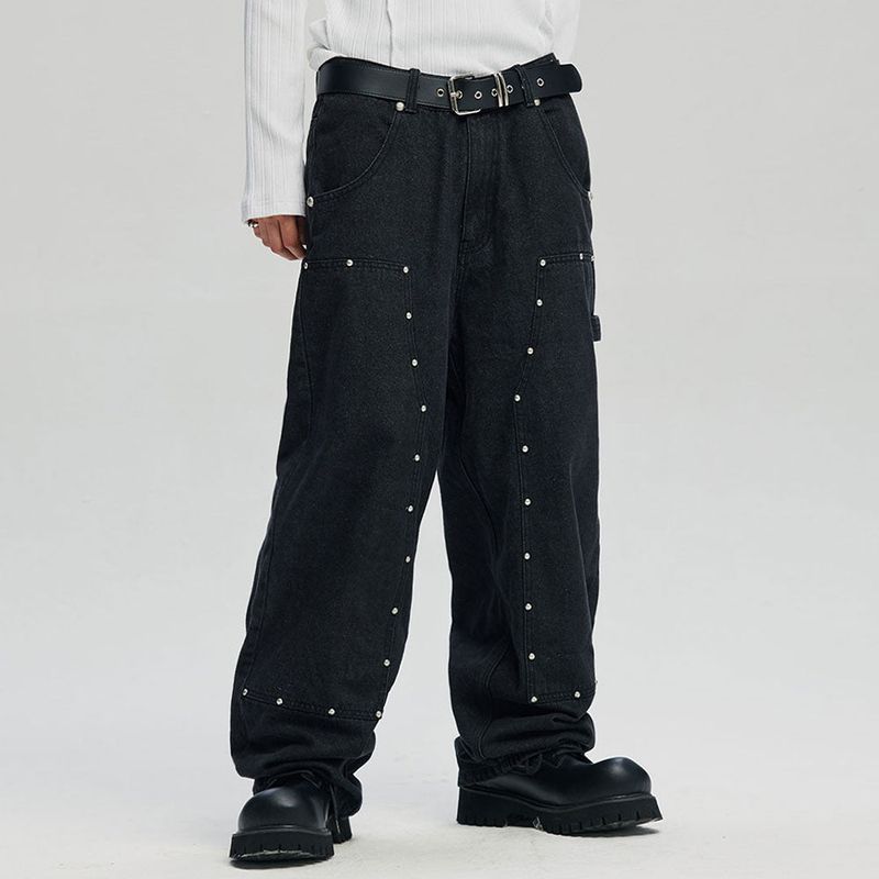 GOTTER GALLERY（ゴッターギャラリー）の「STUD CARPENTER DENIM PANTS_BK（Pants）」