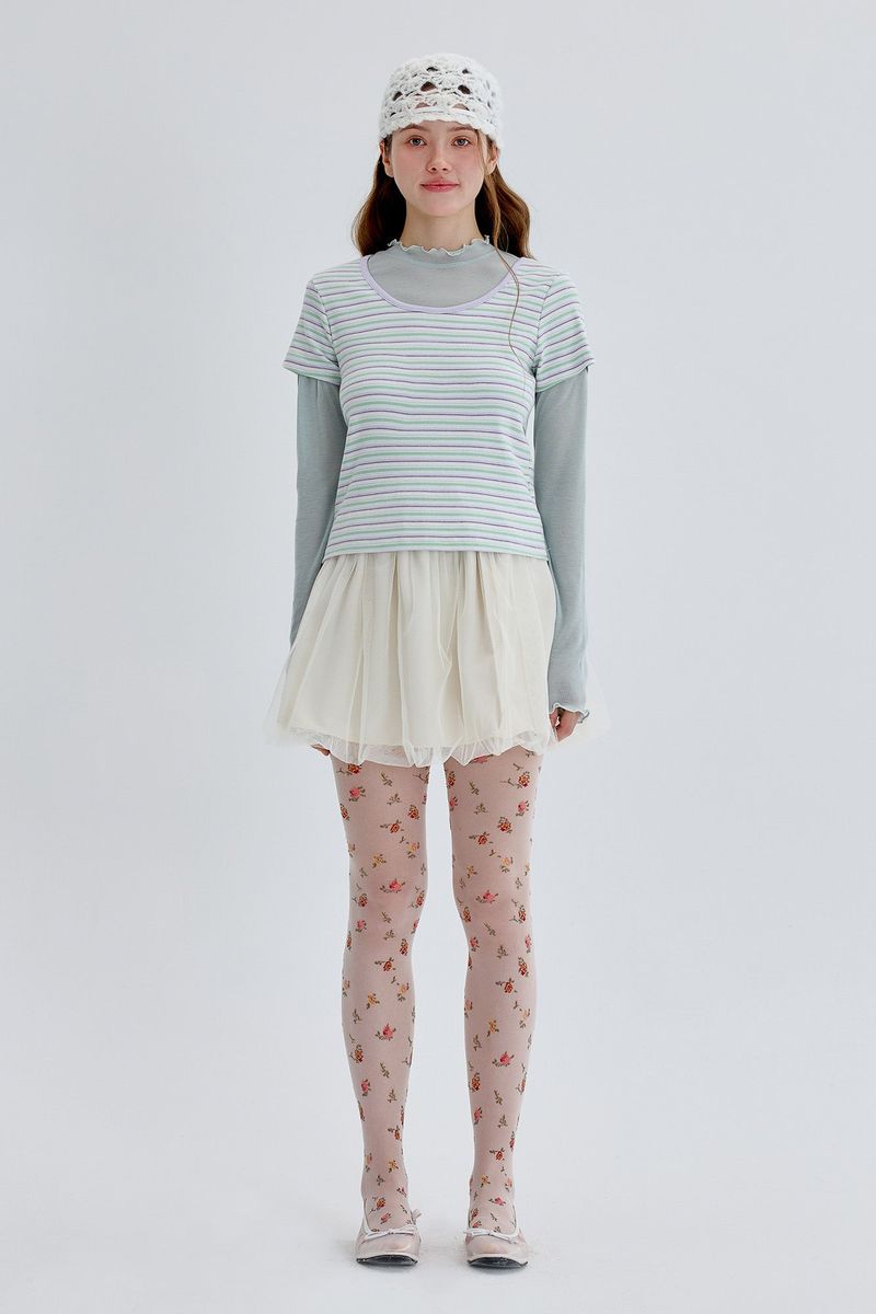 Stripe T-shirt [Purple]