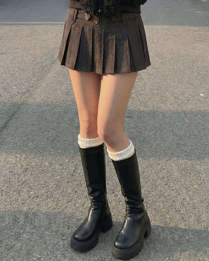 ウールプリーツスカート