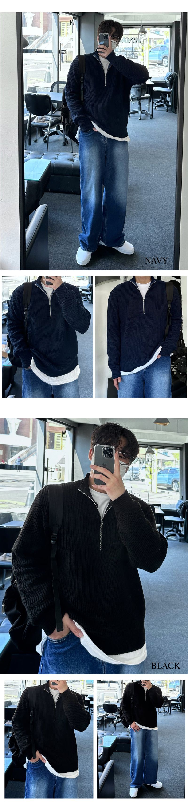 [BEST]CANDY DAILY HALF ZIPUP KNIT(11COLOR)